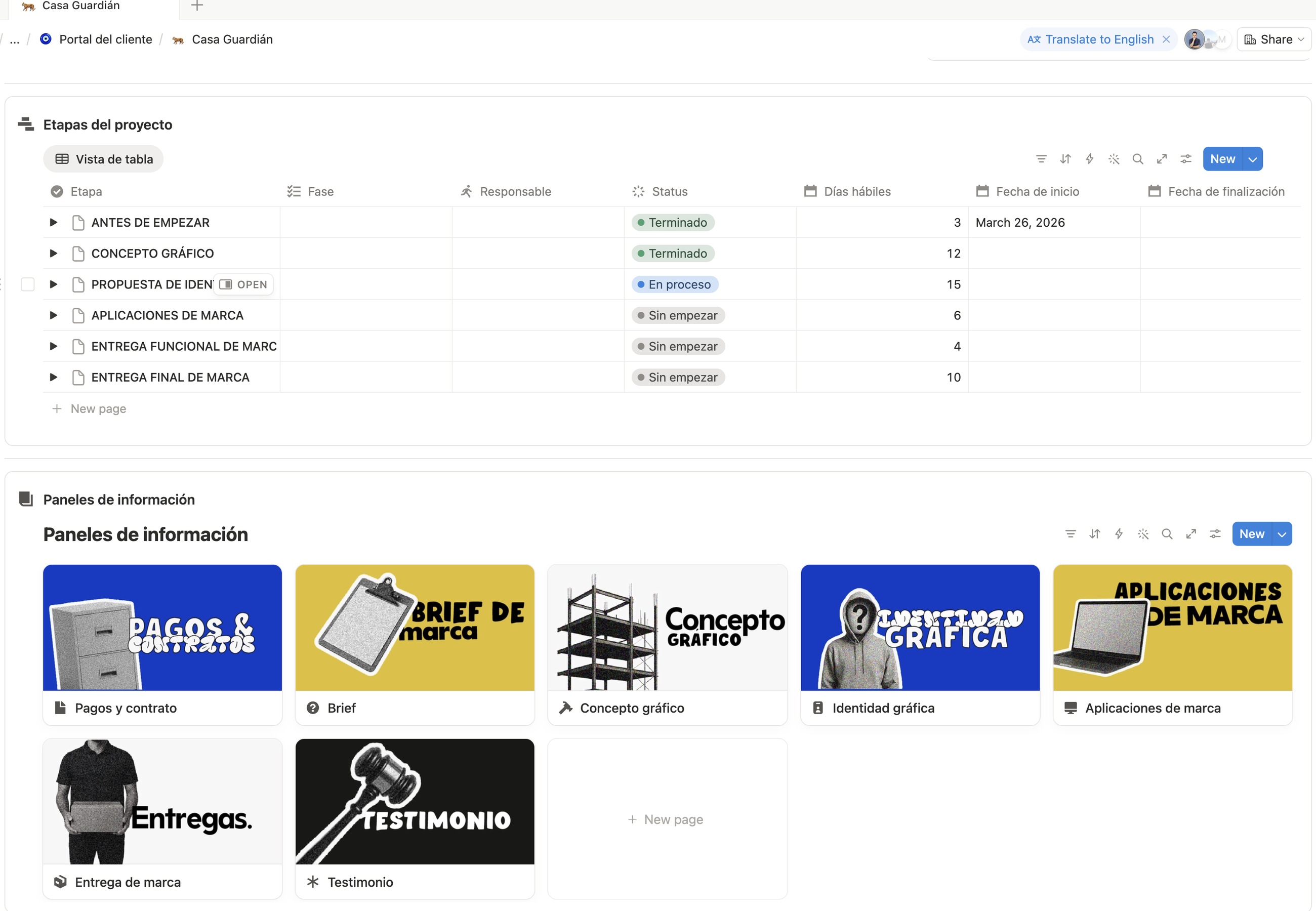 Portal del cliente EICH