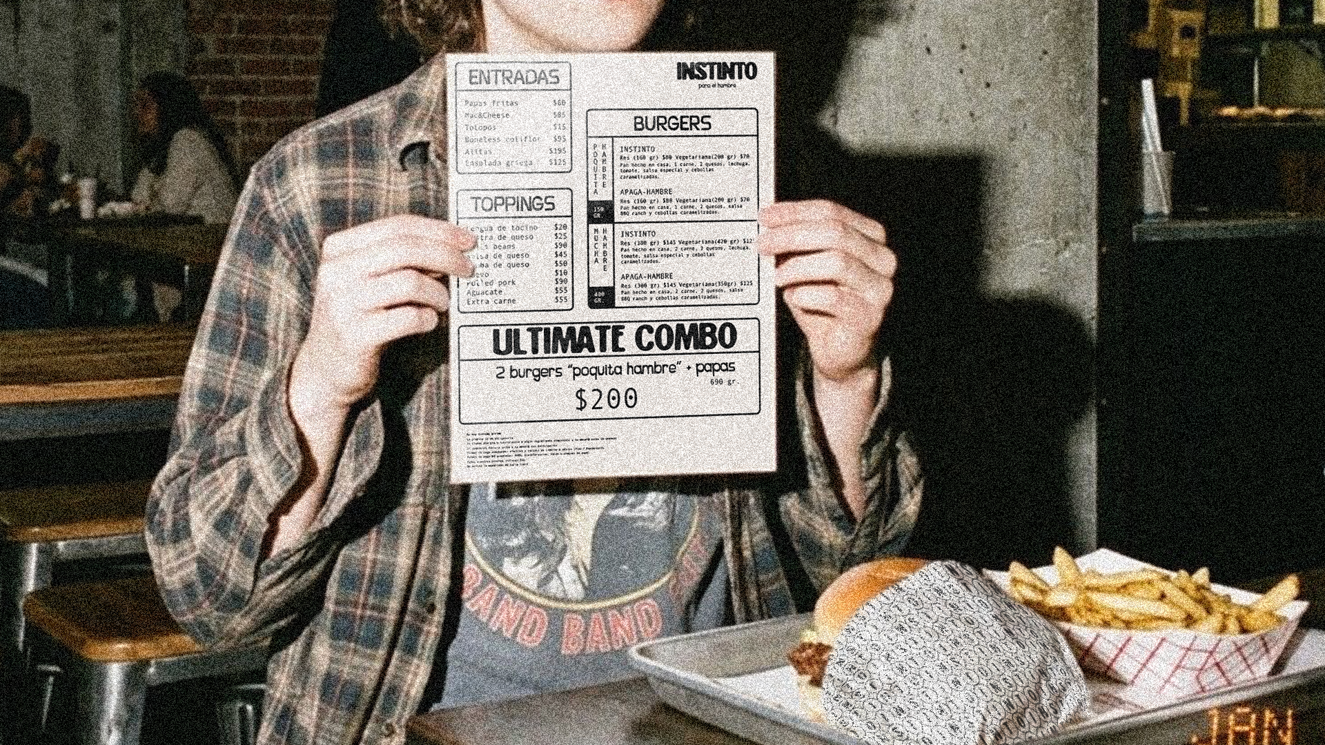 Menú / Papel grado alimenticio