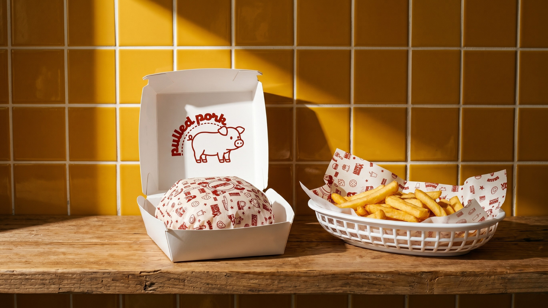 Pulled Pork — empaque y papas
