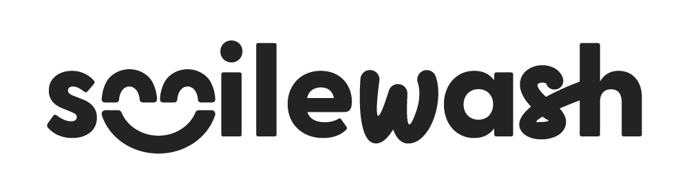 Wordmark azul sobre fondo blanco